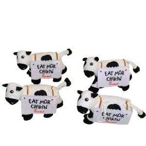 Chick-Fil-A Eat More Chicken Stuffed Miniature Cows Lot of 4